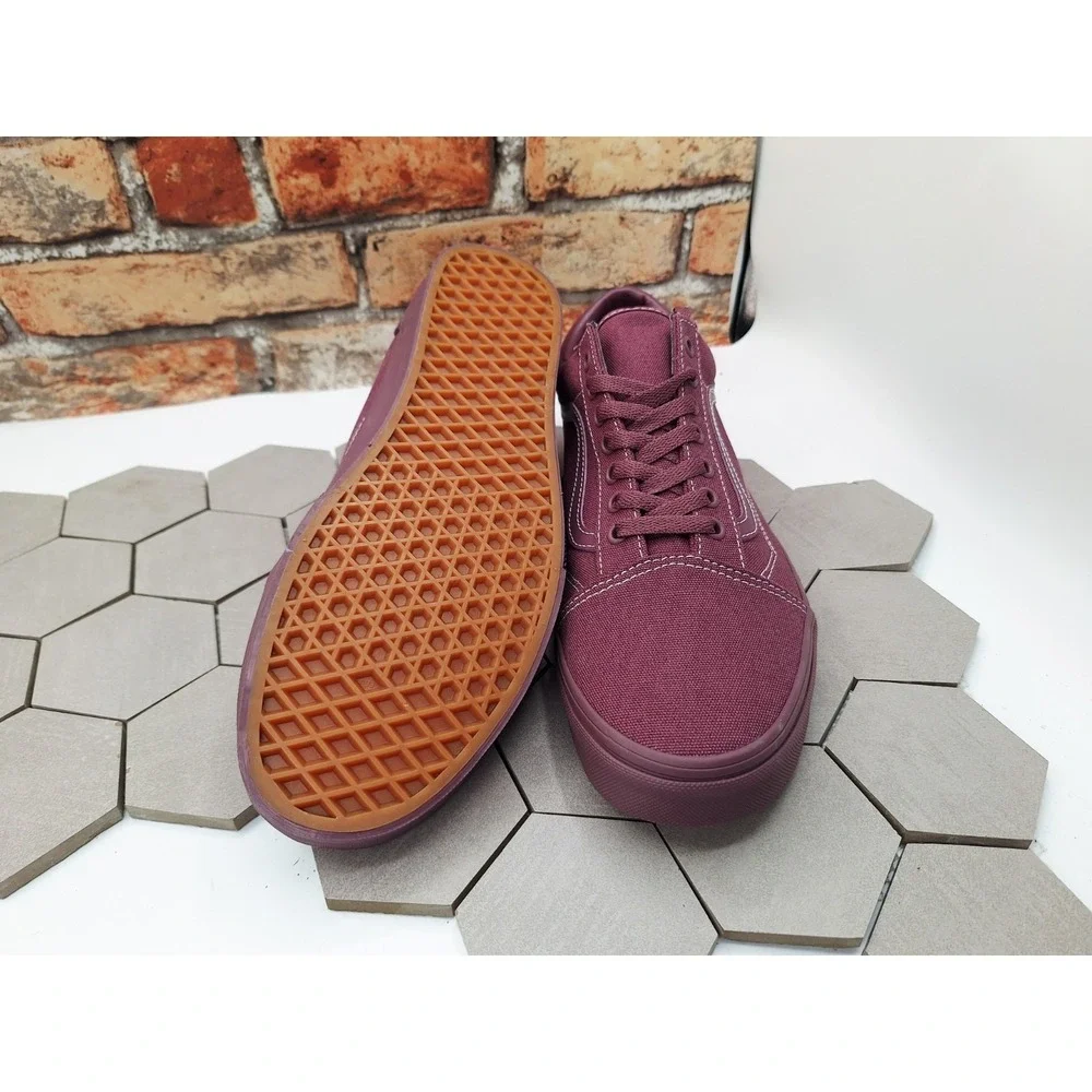 Vans OLD SKOOL Plum Wine Mono Burgundy Men Sz 9 Skateboard Shoes